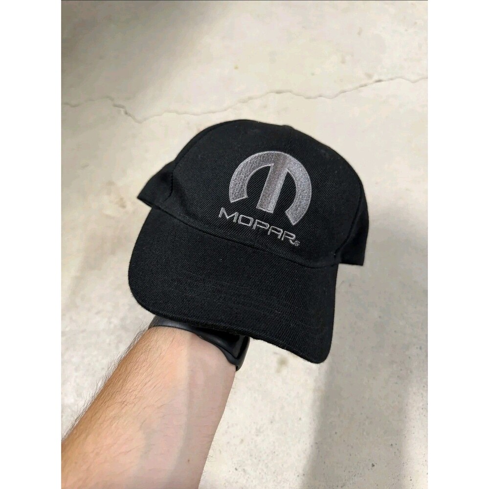 Mopar Hat Open Road Brands Black Embroidered Automotive Strapback Dad Cap...
